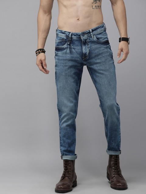 

Roadster Men Blue Slim Tapered Fit Mid-Rise Clean Look Stretchable Jeans