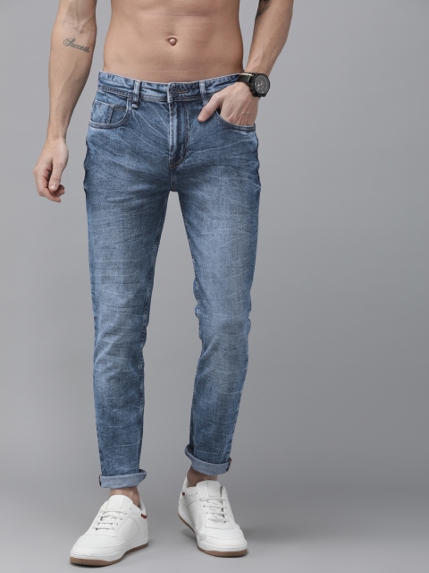 

The Roadster Lifestyle Co Men Blue Skinny Fit Mid-Rise Clean Look Stretchable Jeans