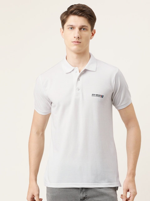 

The Indian Garage Co Men White Solid Polo Collar T-shirt