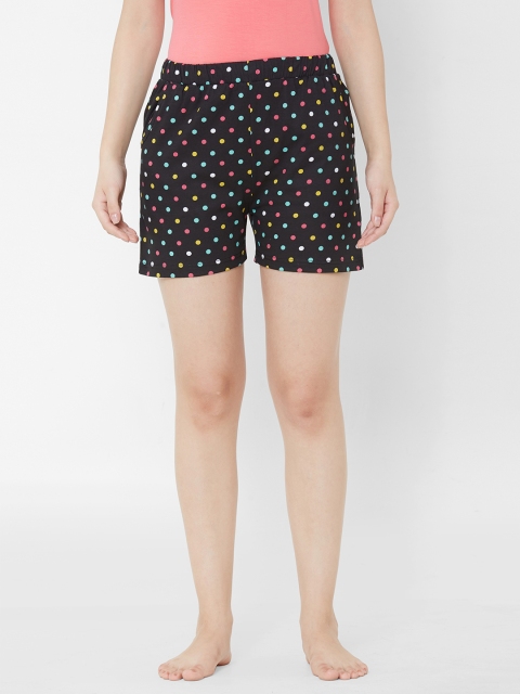 

Sweet Dreams Women Black Printed Lounge Shorts