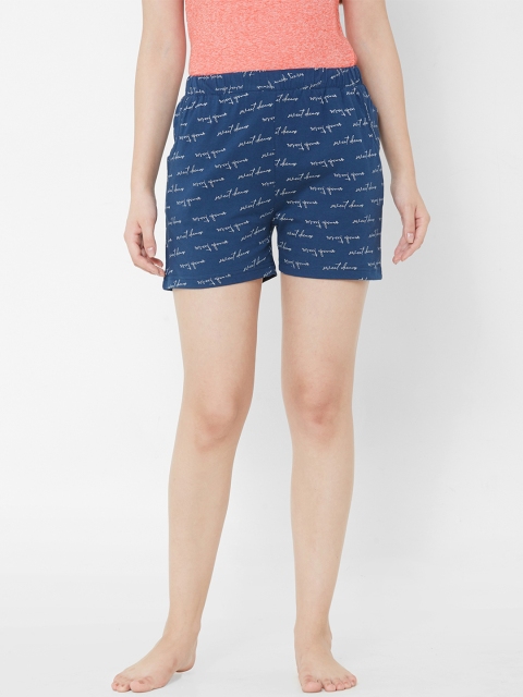 

Sweet Dreams Women Blue Printed Lounge Shorts