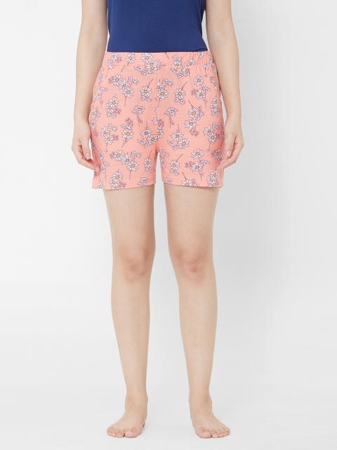 

Sweet Dreams Women Peach-Coloured Printed Lounge Shorts