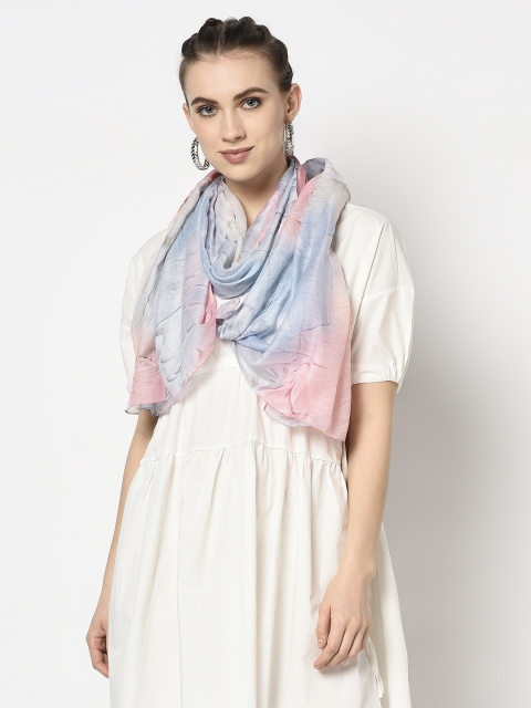 

J Style Women Pink Printed Stole