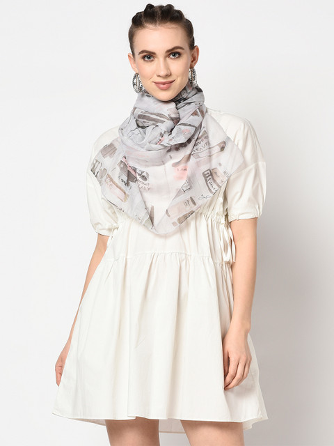 

J Style Women Grey Printed Stole