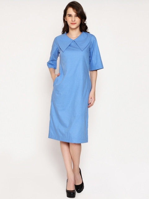

HAIL WOMEN Women Blue Solid A-Line Dress