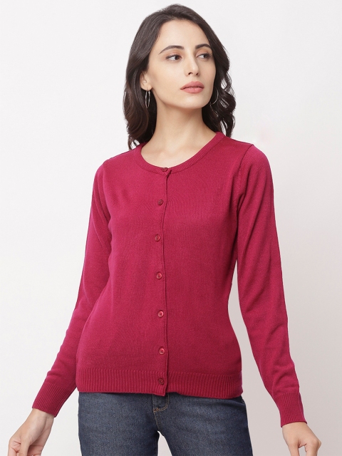 

Globus Women Pink Solid Cardigan