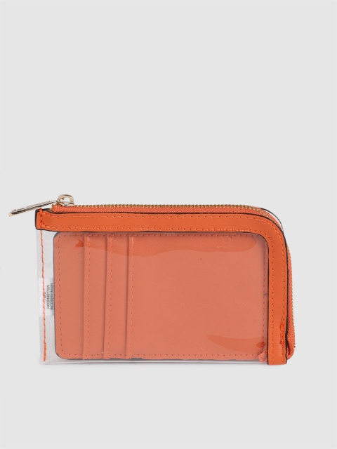 

Accessorize Women Rust Solid Zip Around Wallet