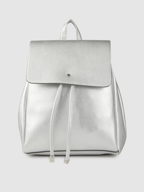 

Accessorize Women Silver-Toned Solid Backpack