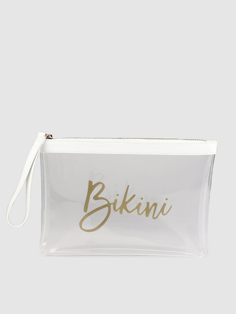 

Accessorize Transparent & Gold-Toned Printed Purse Clutch