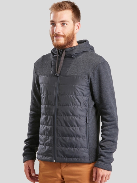 

Quechua By Decathlon Men Navy Blue Solid Hooded Walking Sweatshirt NH100 Hybrid