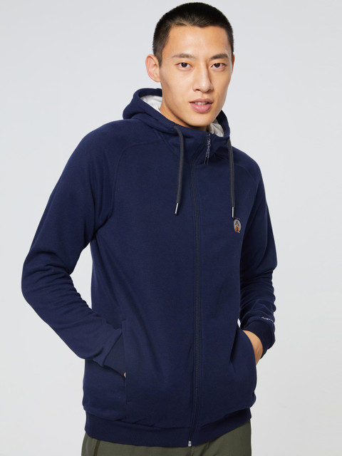 

Quechua By Decathlon Men Navy Blue Solid Hooded Hiking and Trekking Sweatshirt