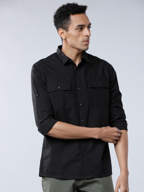 

Ecko Unltd Men Black Slim Fit Solid Casual Shirt