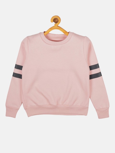

Instafab Girls Pink Solid Sweatshirt
