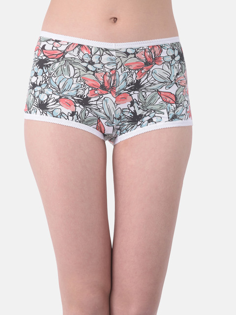 

Clovia Women White & Red Printed Hipster Briefs PN2260E19