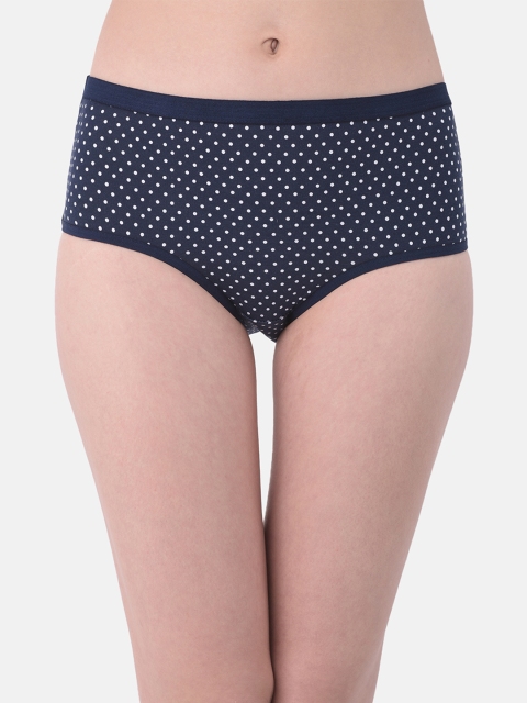 

Clovia Women Navy Blue & White Printed Hipster Briefs PN3450T08S