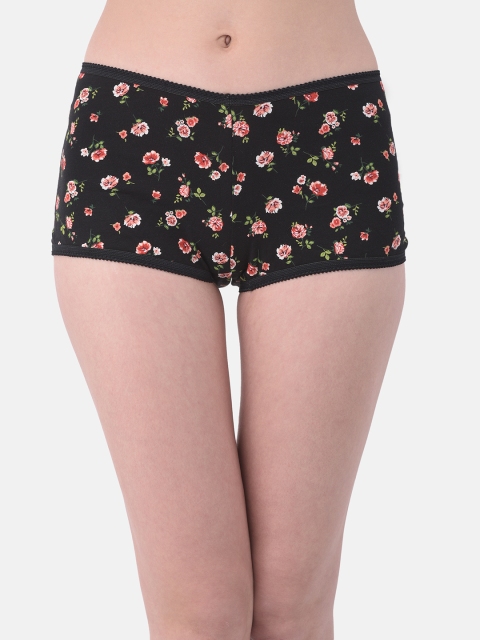 

Clovia Women Black & Pink Printed Boy Shorts PN2260E13S