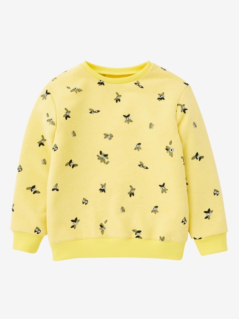 

Domyos By Decathlon Unisex Kids Yellow Printed Sweatshirt