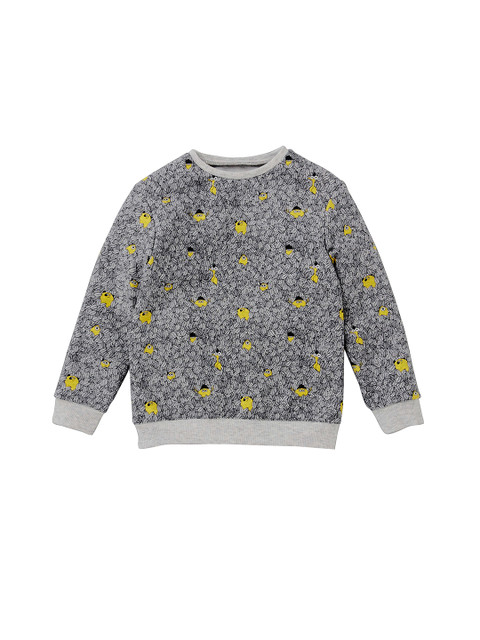 

Domyos By Decathlon Unisex Kids Grey & Yellow Printed Sweatshirt