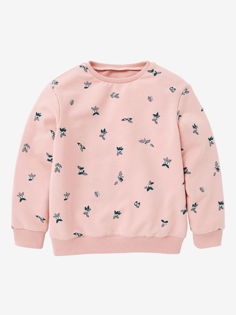 

Domyos By Decathlon Girls Pink & Teal Blue Printed Sweatshirt
