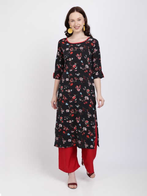 

Florence Women Black & Red Printed Kurta with Palazzos