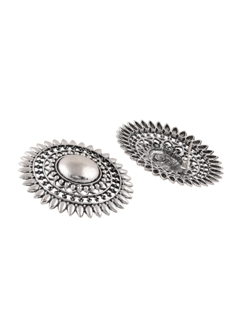 

ToniQ Silver-Toned Circular Ear Stud