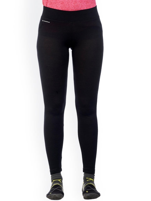

FORCLAZ By Decathlon Women Black Solid Mountain Trekking Tights