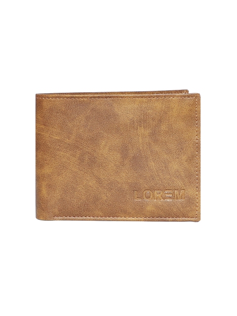 

LOREM Men Brown Textured Two Fold Wallet