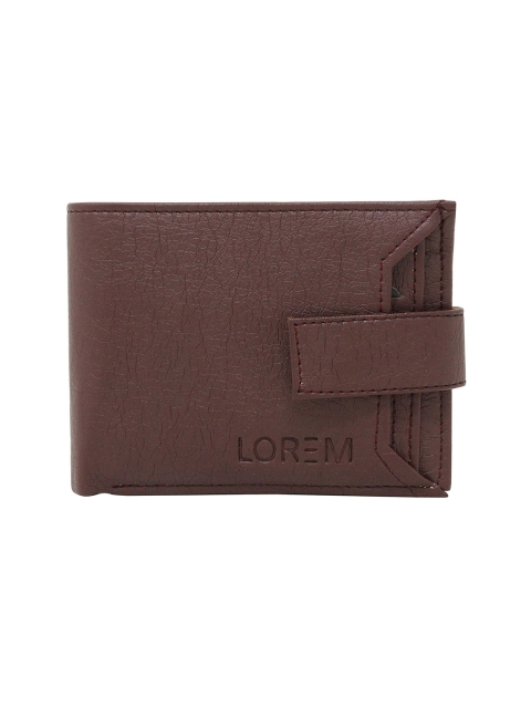 

LOREM Men Maroon Textured Two Fold Wallet