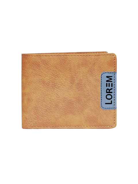 

LOREM Men Orange Textured Two Fold Wallet