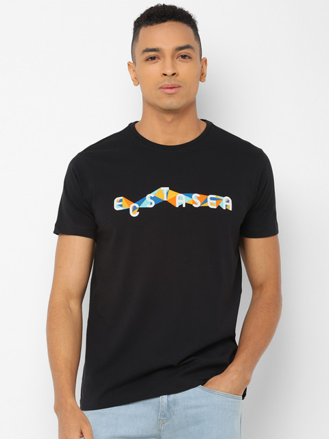 

Solly Jeans Co. Men Black Printed Round Neck T-shirt