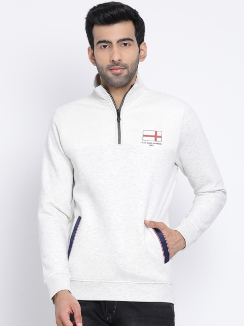 

Richlook Men White Printed Sweatshirt