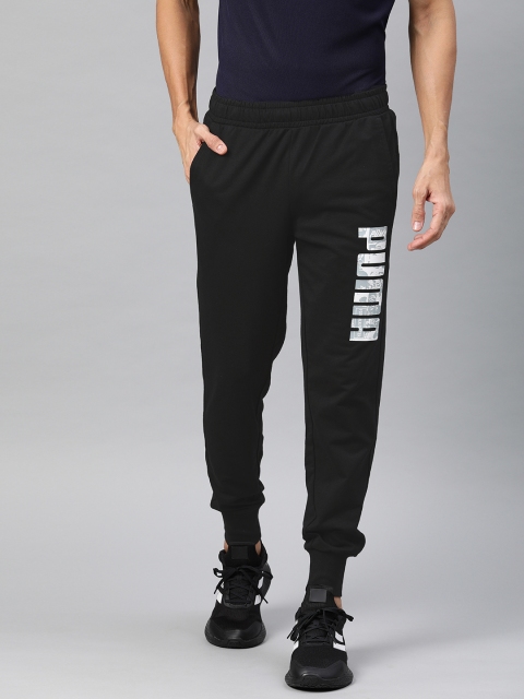 

Puma Men Black Sweatpants BT Solid Joggers with Printed Detail