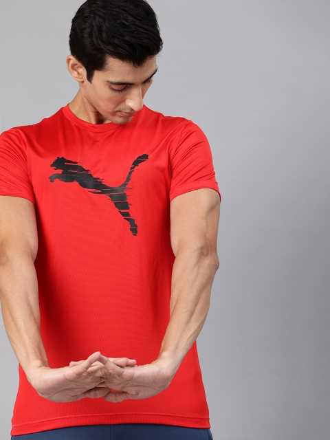

Puma Men Red Printed Round Neck T-shirt