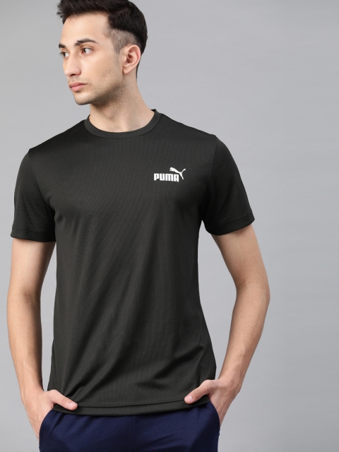 

Puma Men Black Solid Round Neck T-shirt