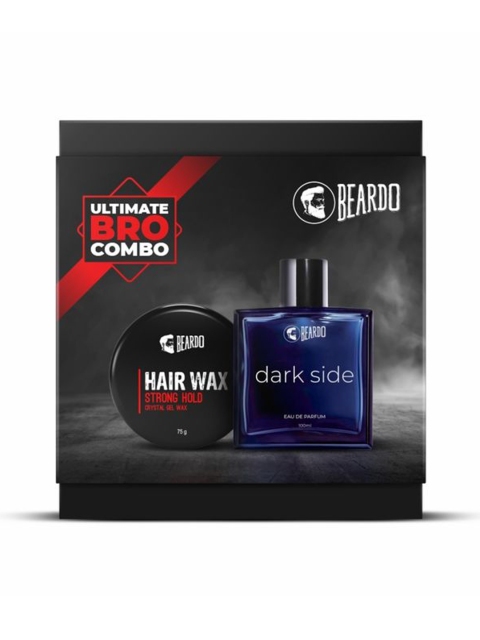 

Beardo Men Ultimate Bro Grooming Kit Combo- Dark Side Perfume & Hair Wax, Black