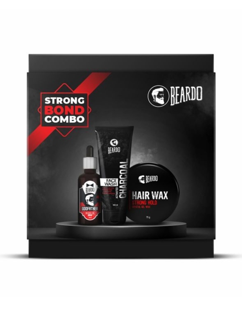 

BEARDO Men Strong Bond Combo Grooming Kit, Black