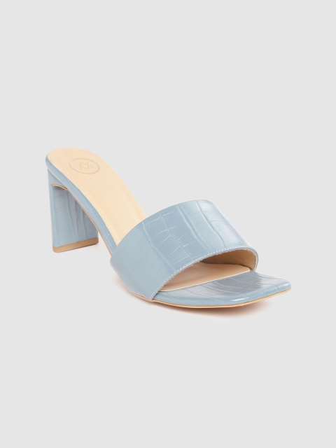 

20Dresses Women Blue Croc-Textured Mules