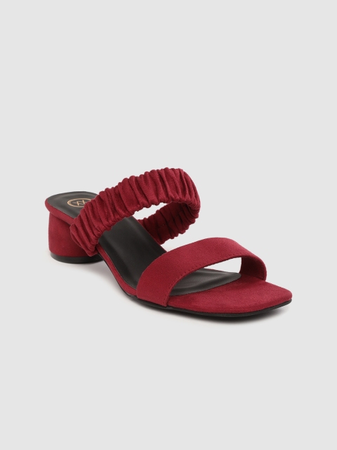 

20Dresses Women Maroon Solid Block Heels
