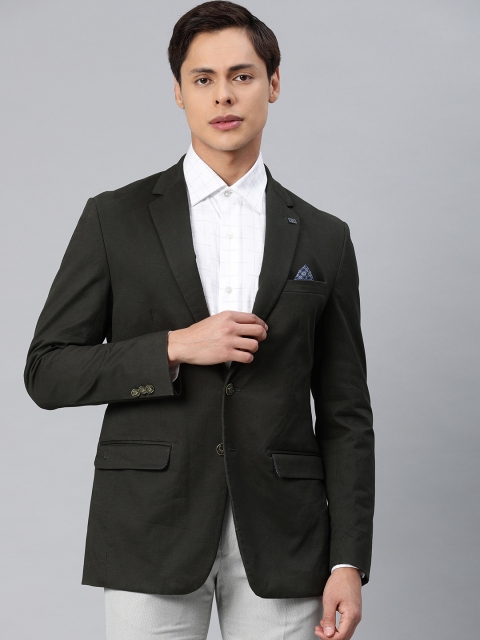 

Allen Solly Men Black Solid Nottingham Fit Single-Breasted Casual Blazer