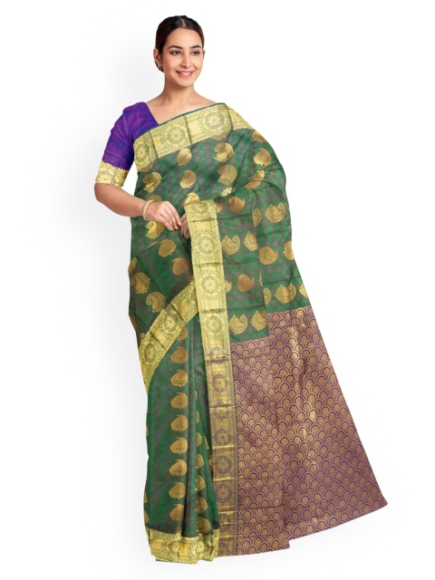 

KLM Fashion Mall Green Woven Design Art Silk Saree