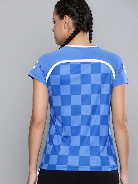

HRX By Hrithik Roshan Strong Blue Aop Rapid-Dry Anti-Static Antimicrobial Football Tshirt