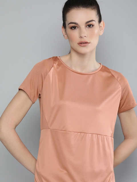 

HRX By Hrithik Roshan Women Blue Horizon Solid Rapid-Dry Antimicrobial Running Tshirt, Pink