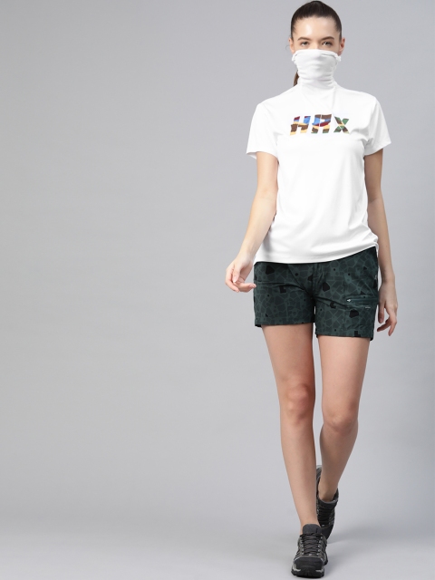 

HRX By Hrithik Roshan Women Optic White Solid Convertable Neck Rapid-Dry Outdoor Tshirt