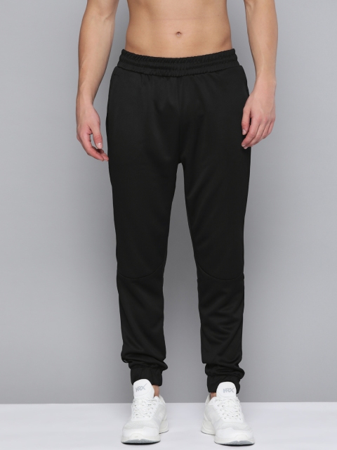 

HRX By Hrithik Roshan Men Anthracite Abstract Slim Fit Rapid-Dry Antimicrobial Training Joggers, Black