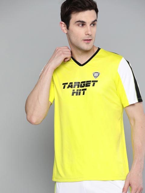 

HRX By Hrithik Roshan Men Lime Green Colourblock Rapid-Dry Football Tshirt