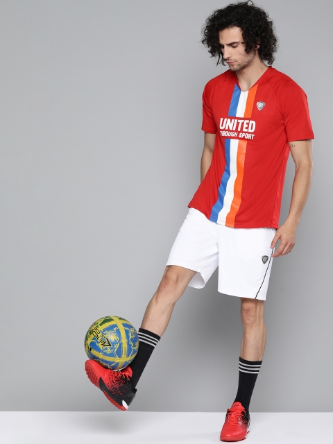 

HRX By Hrithik Roshan Men High Risk Red Graphic Rapid-Dry Football Tshirt