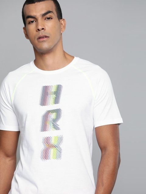 

HRX By Hrithik Roshan Men Optic White Solid Bio-Wash Lifestyle Tshirt