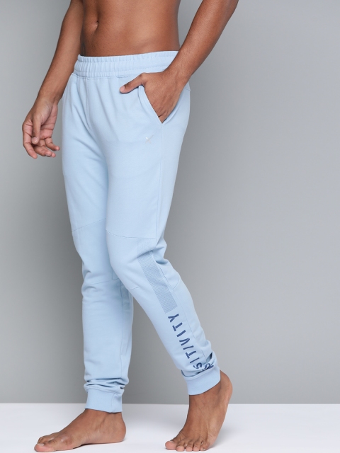 

HRX By Hrithik Roshan Men Blue Slim Fit Organic Cotton Antimicrobial Yoga Joggers