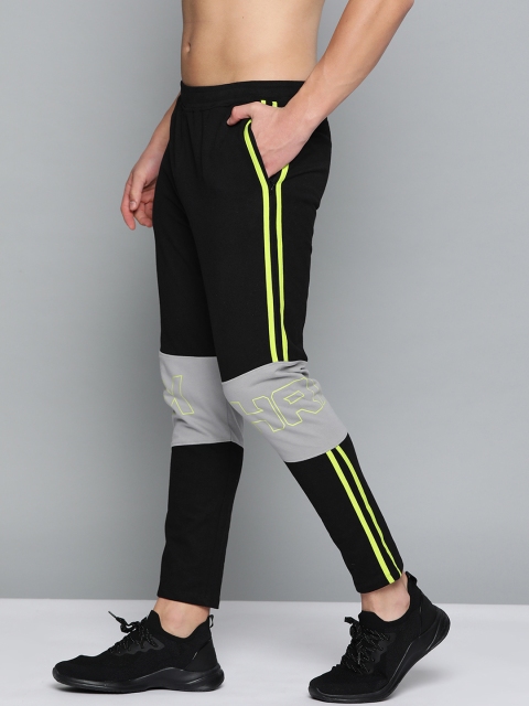 

HRX By Hrithik Roshan Men Jet Black Solid Slim Fit Bio-Wash Lifestyle Track Pants