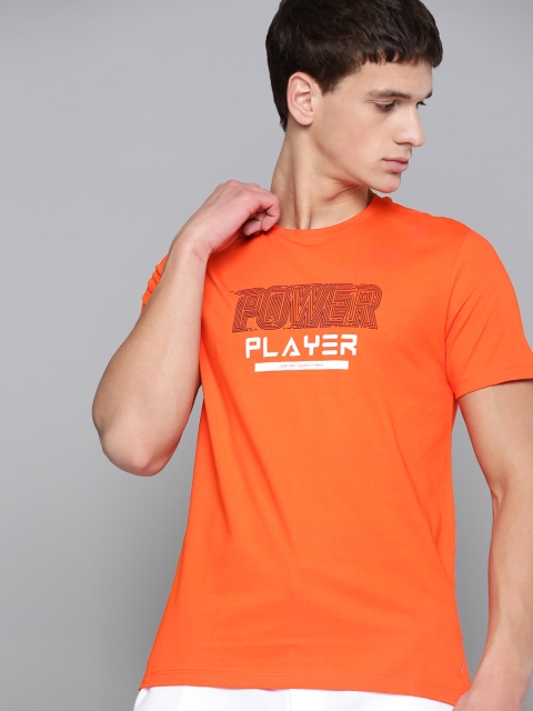 

HRX By Hrithik Roshan Men Orangeade Typographic Bio-Wash Lifestyle Tshirt, Orange